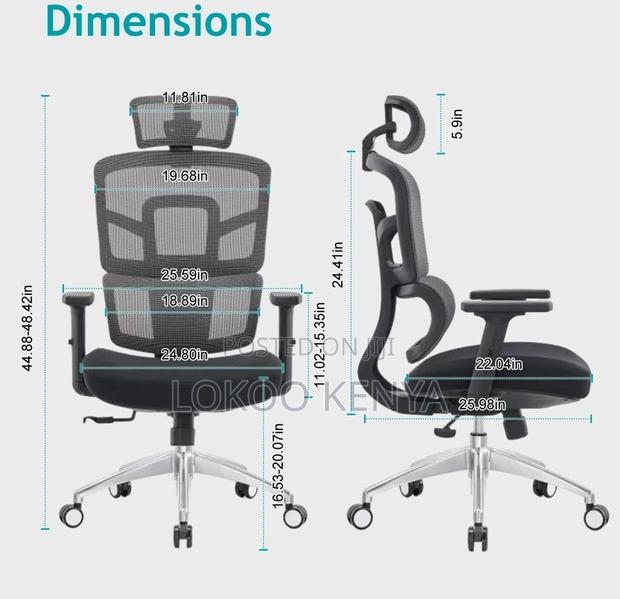 Office Chair; Imported Orthopedic Mesh High Back Office Chair - thumbnail 10