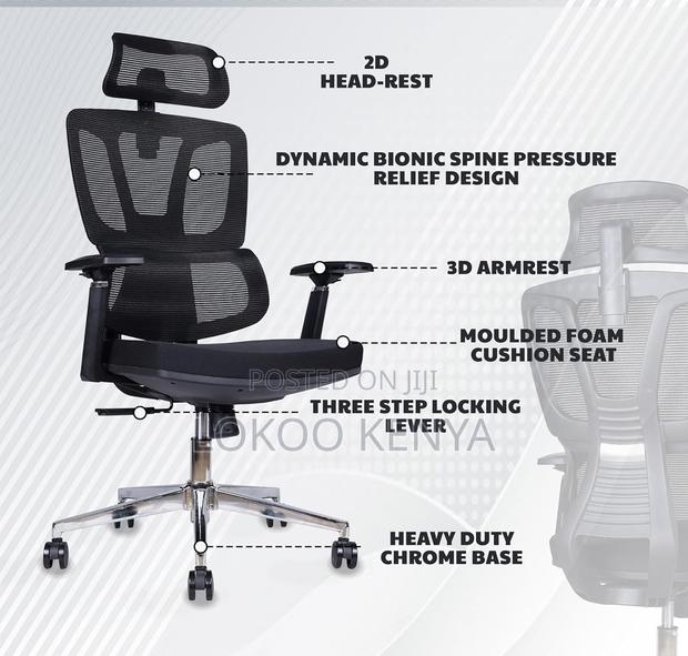 Office Chair; Imported Orthopedic Mesh High Back Office Chair - thumbnail 14