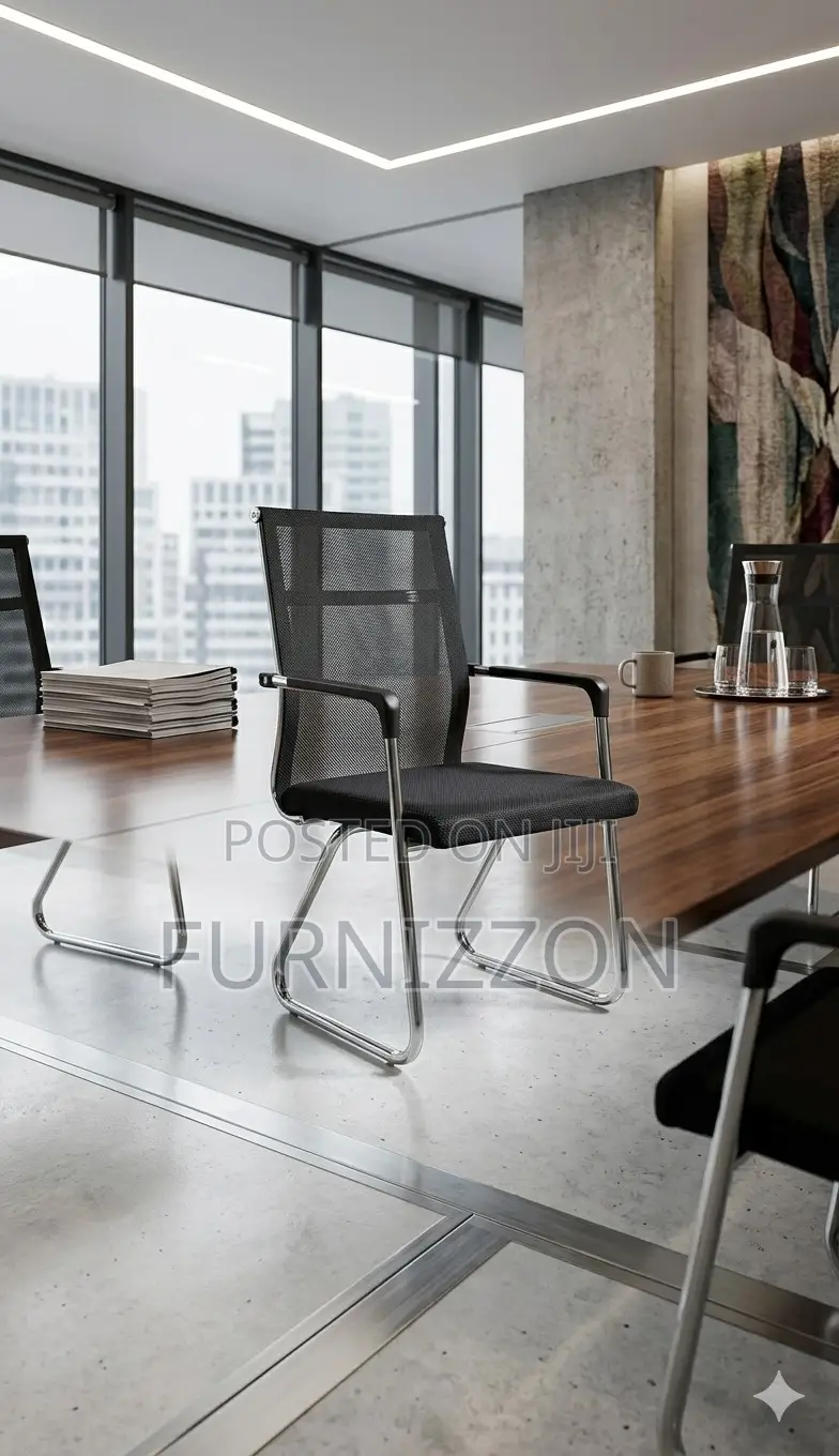 Full Mesh Back Chrome Sled Base Office Chair