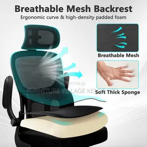 Ergonomic Office Desk Chair With Adjustable Headrest