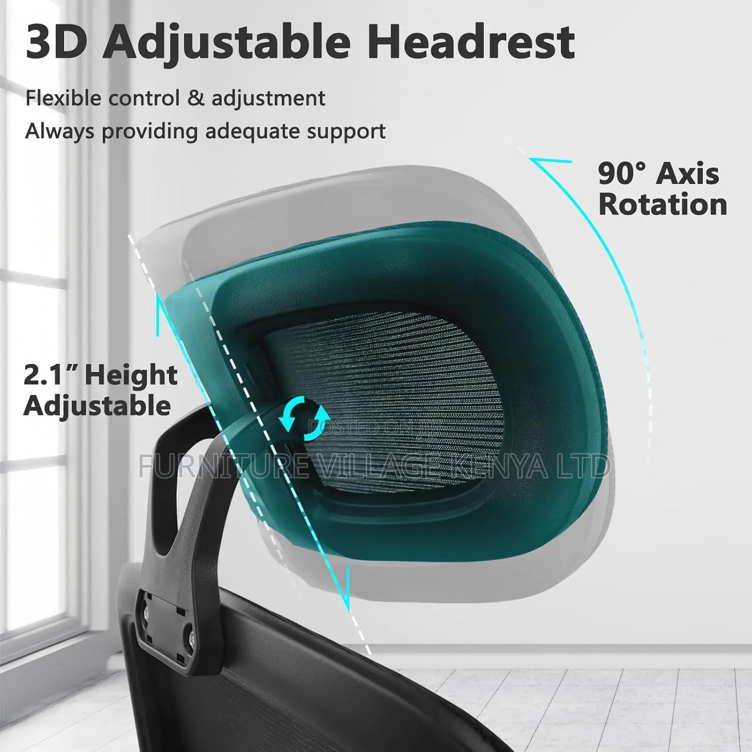 Ergonomic Office Desk Chair With Adjustable Headrest