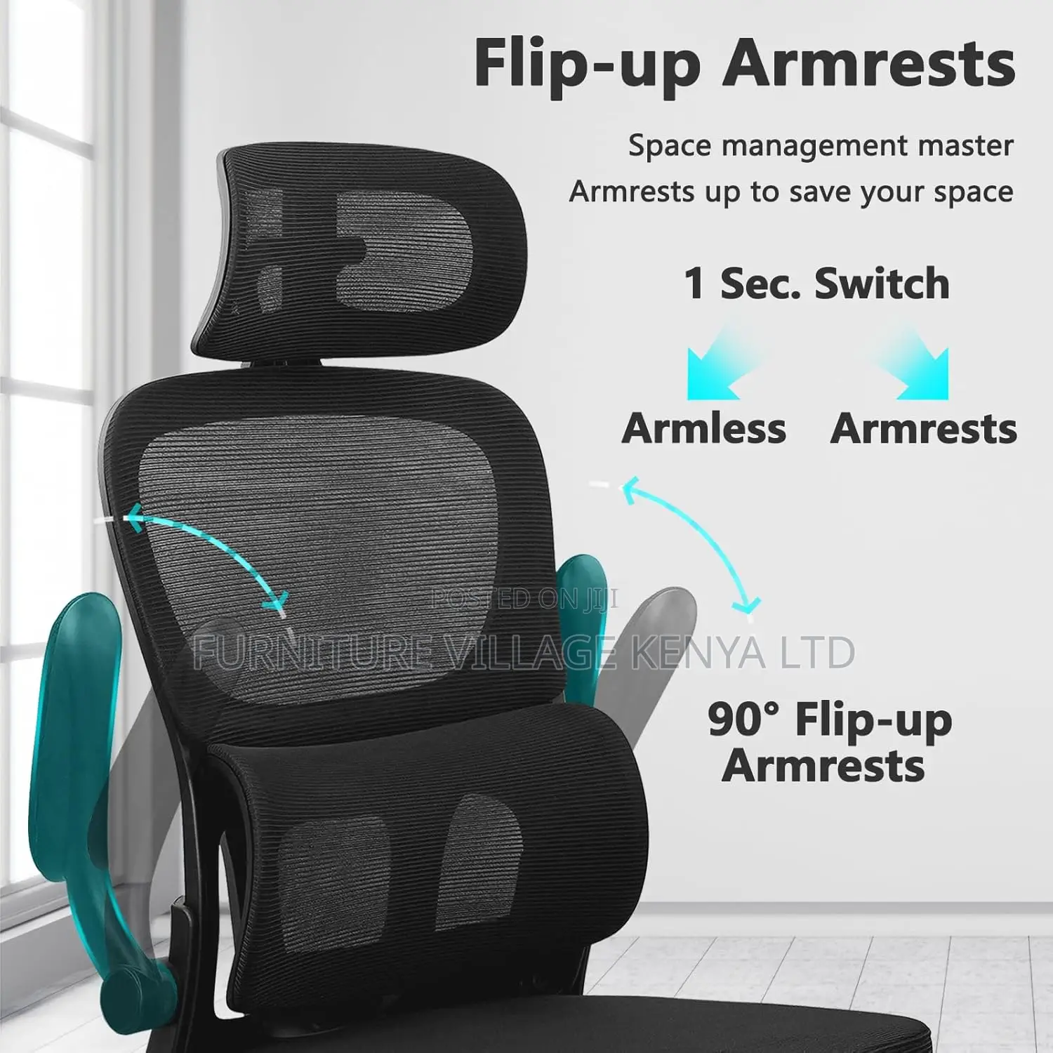 Ergonomic Office Desk Chair With Adjustable Headrest
