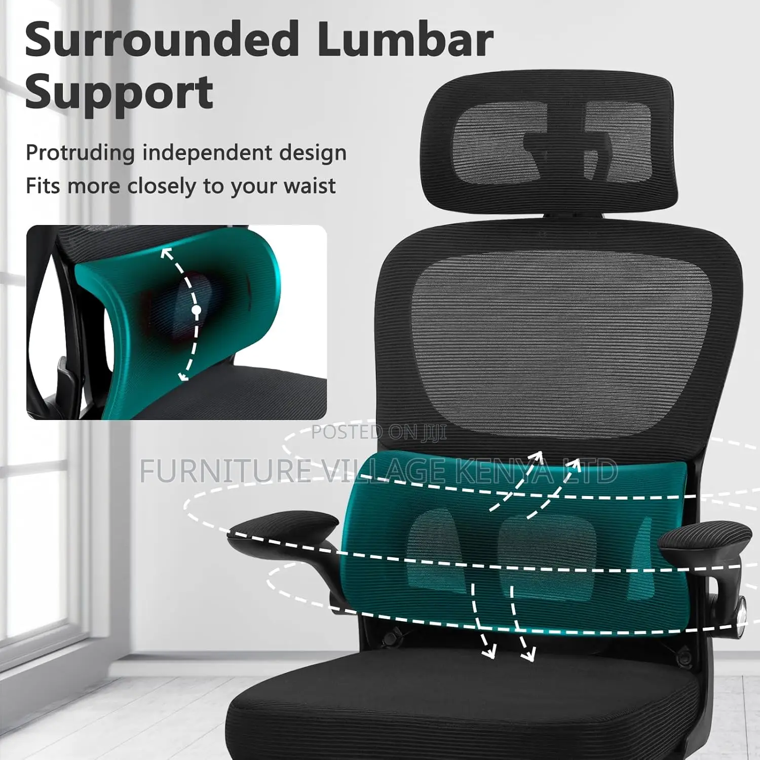 Ergonomic Office Desk Chair With Adjustable Headrest