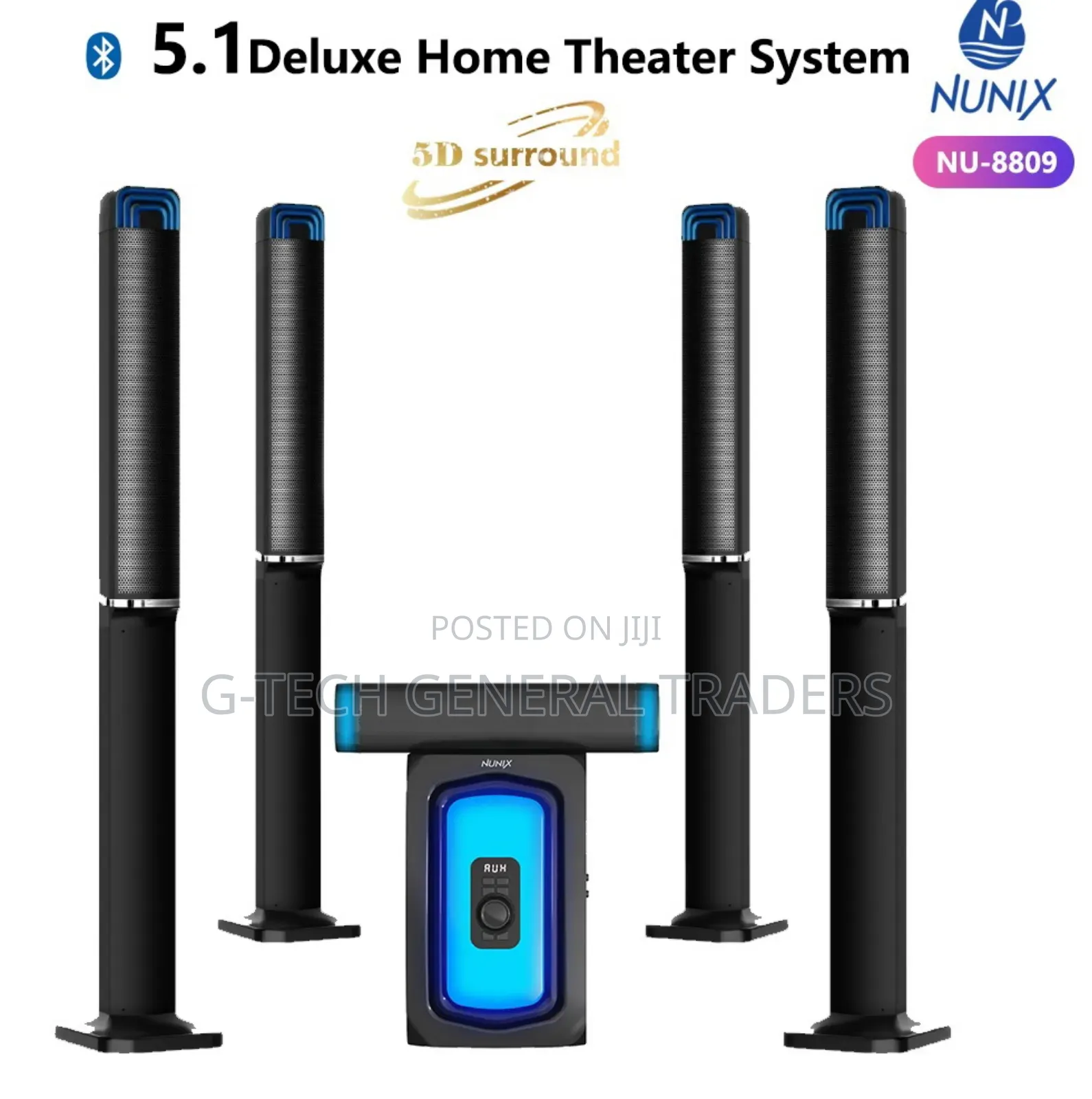 Nunix 5.1ch Multimedia Speaker System Nu-8809