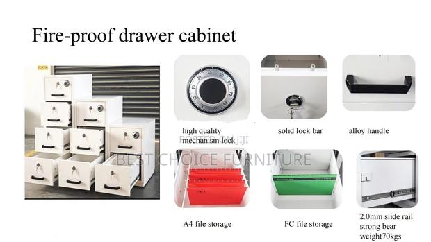 Fireproof Safe Boxes;4-Drawer Fire-Resistant Office Safefiling Cabinet - thumbnail 14