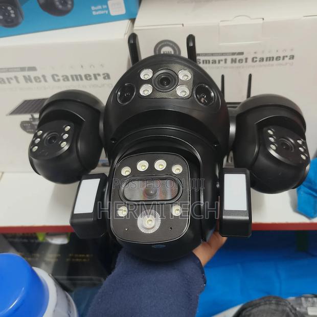 High Quality Resolution 4 Lens Dual Panel Solar Powered CCTV - thumbnail 3