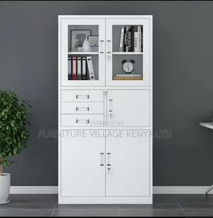 Office Cabinets: 2-door Lockable Steel Storage Cabinet With Safe