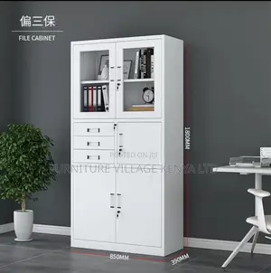 Office Cabinets: 2-door Lockable Steel Storage Cabinet With Safe