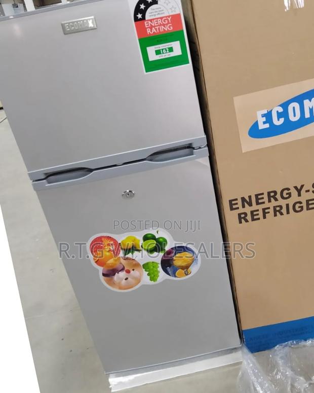 Ecomax 118 L Energy‐Saving Double Door Fridge – Silver