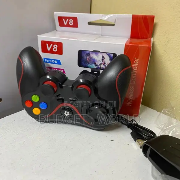 Techsuit V8 Stylish Red Wireless Gamepad