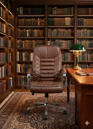 Smart Economic Office Chair Brown Leather