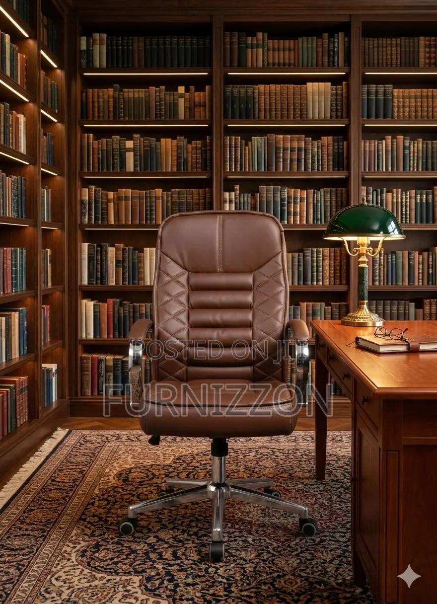 Smart Economic Office Chair Brown Leather