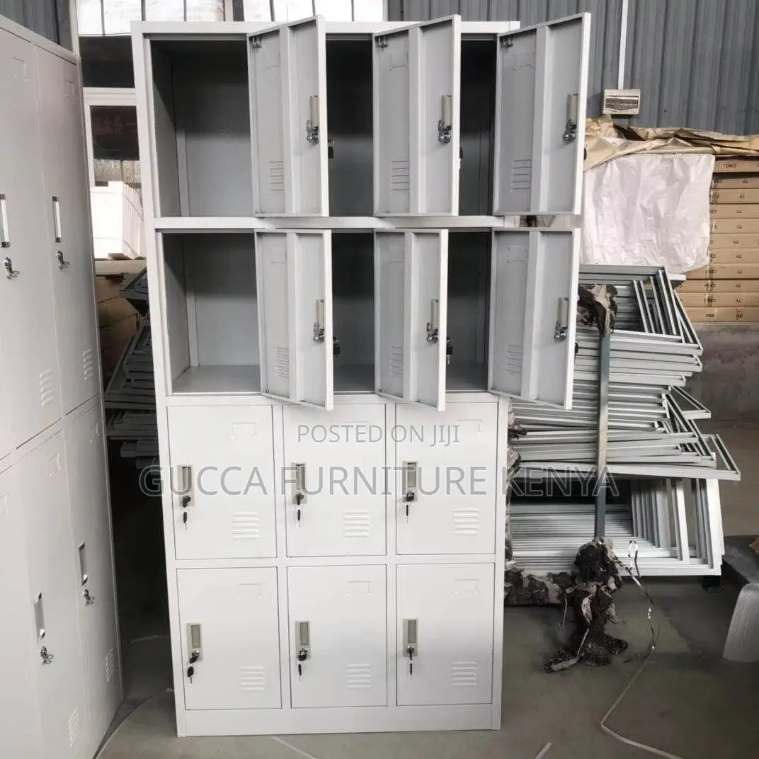 Metallic Gym 12-locker Storage Cabinet