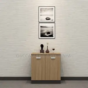 2-door Wooden Credenza Storage Cabinet