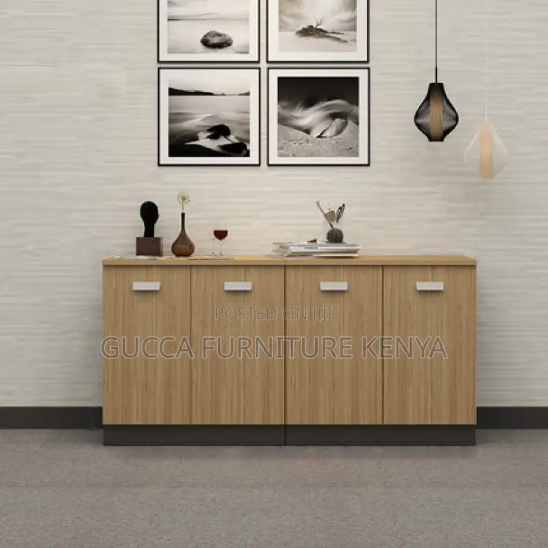 2-door Wooden Credenza Storage Cabinet