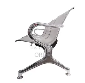 Modern Office Bench : 3-Seater Steel Waiting Bench