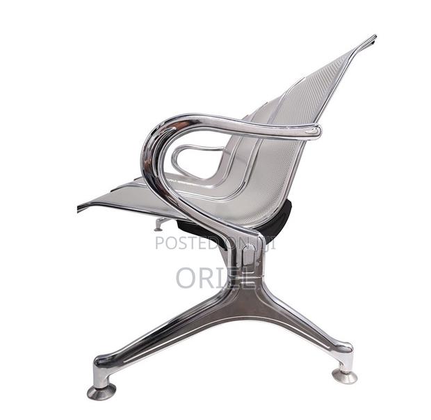 Modern Office Bench : 3-Seater Steel Waiting Bench - thumbnail 3