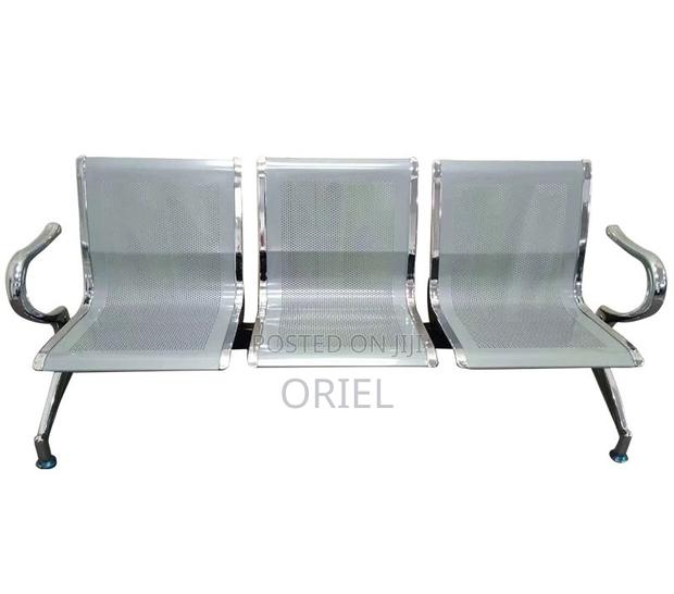 Modern Office Bench : 3-Seater Steel Waiting Bench - thumbnail 6