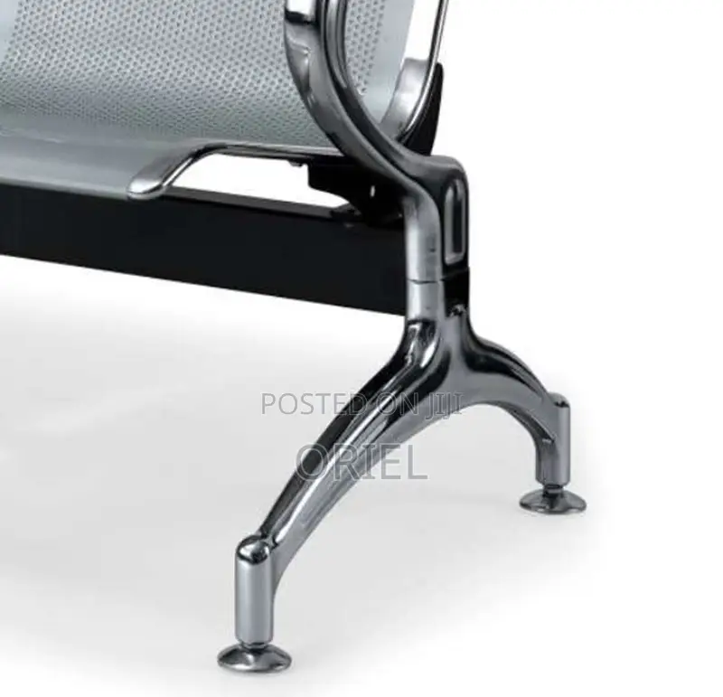 Modern Office Bench : 3-Seater Steel Waiting Bench