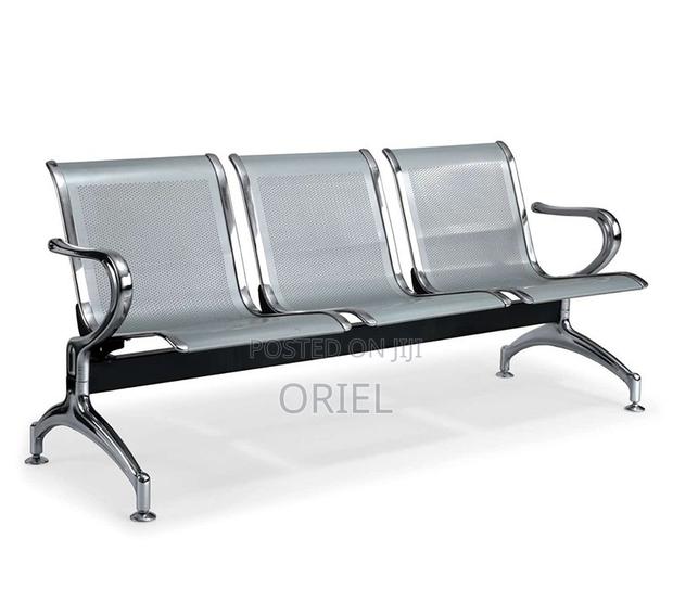 Modern Office Bench : 3-Seater Steel Waiting Bench - thumbnail 9