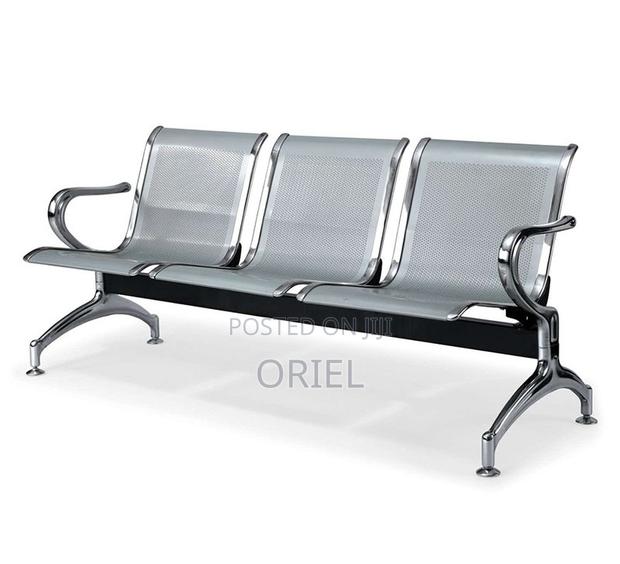 Modern Office Bench : 3-Seater Steel Waiting Bench - thumbnail 10