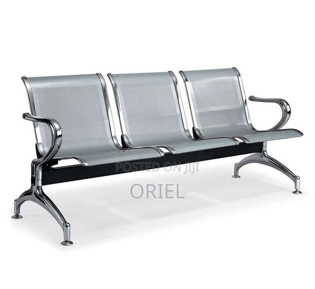 Modern Office Bench : 3-Seater Steel Waiting Bench - thumbnail 11