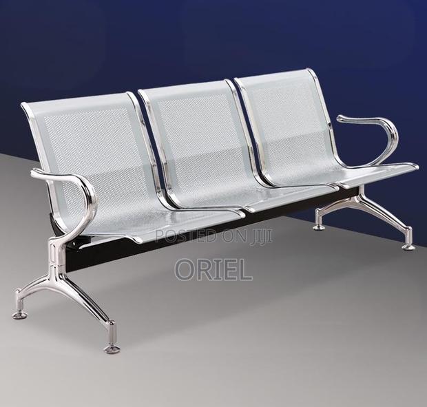 Modern Office Bench : 3-Seater Steel Waiting Bench - thumbnail 13