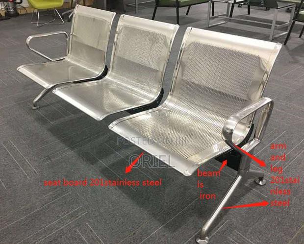 Modern Office Bench : 3-Seater Steel Waiting Bench - thumbnail 20