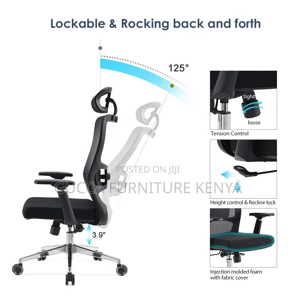 Ergonomic Executive High-back Study Desk
