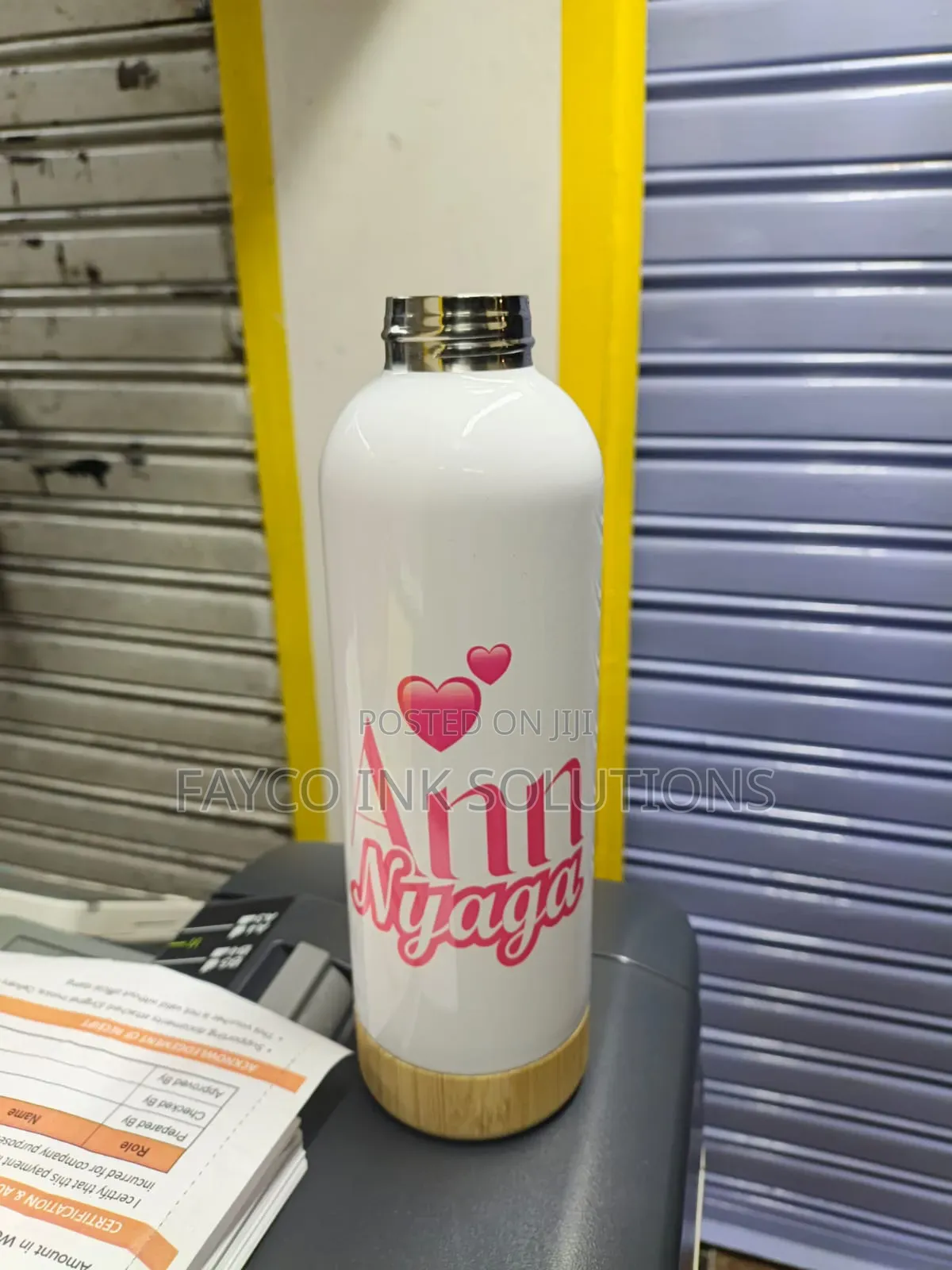 Custom Branded, Wood Themed Thermal Flasks