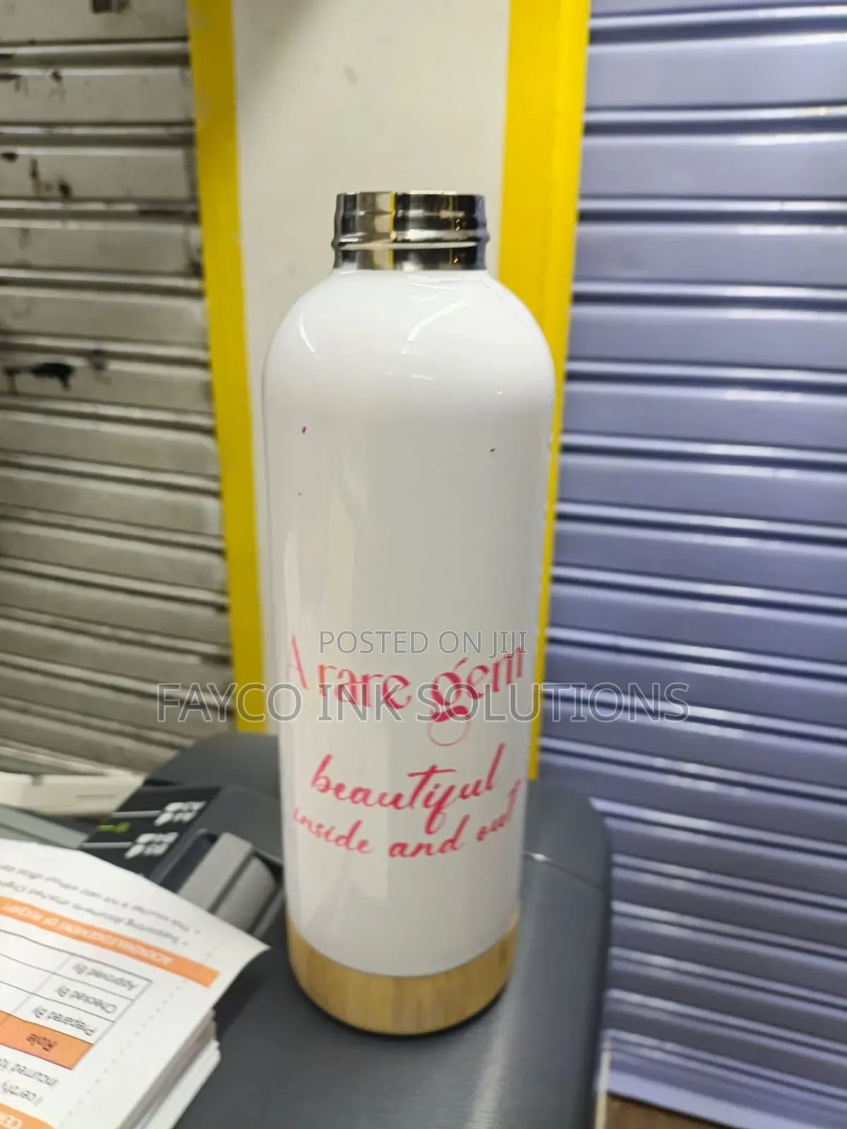 Custom Branded, Wood Themed Thermal Flasks