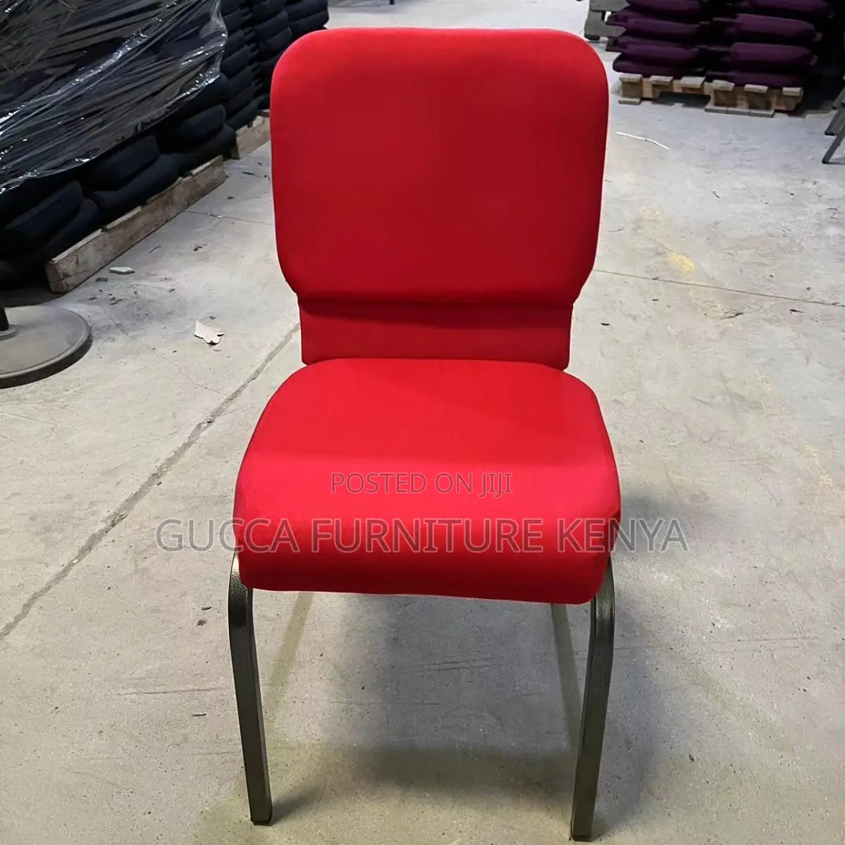 Modern Red Fabric Banquet Conference Chair