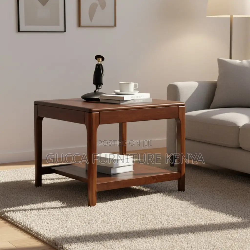 Office Square Mahogany Coffee Table