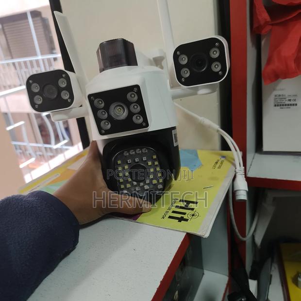 Triple Lens With Siren CCTV Camera 4g/Wifi Enabled - thumbnail 2