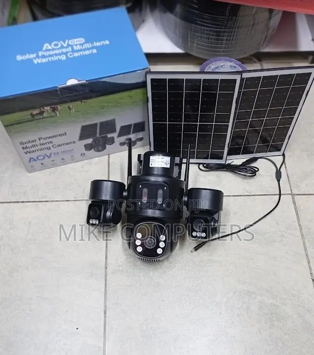 Hieasy CCTV Night Vision Activated 4g PTZ Triple Lens Solar