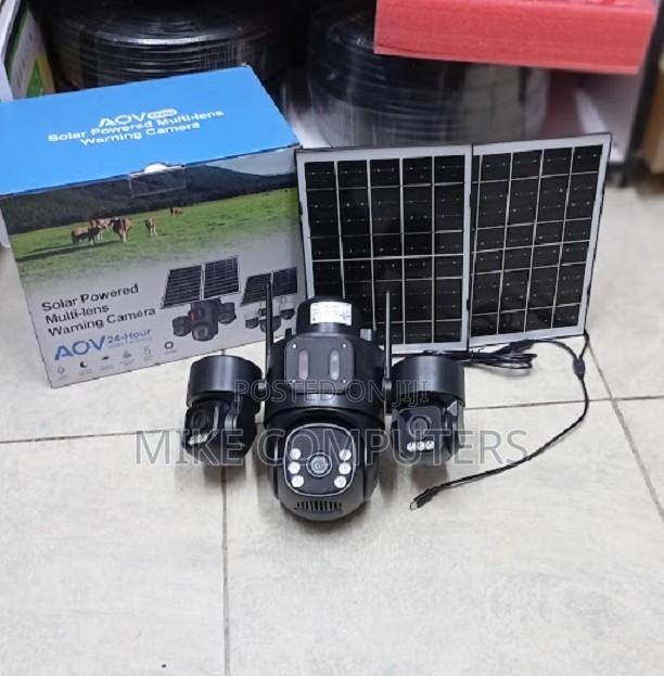 Easy to Install 12mp 4g PTZ Rotating Triple Lens Solar Camera