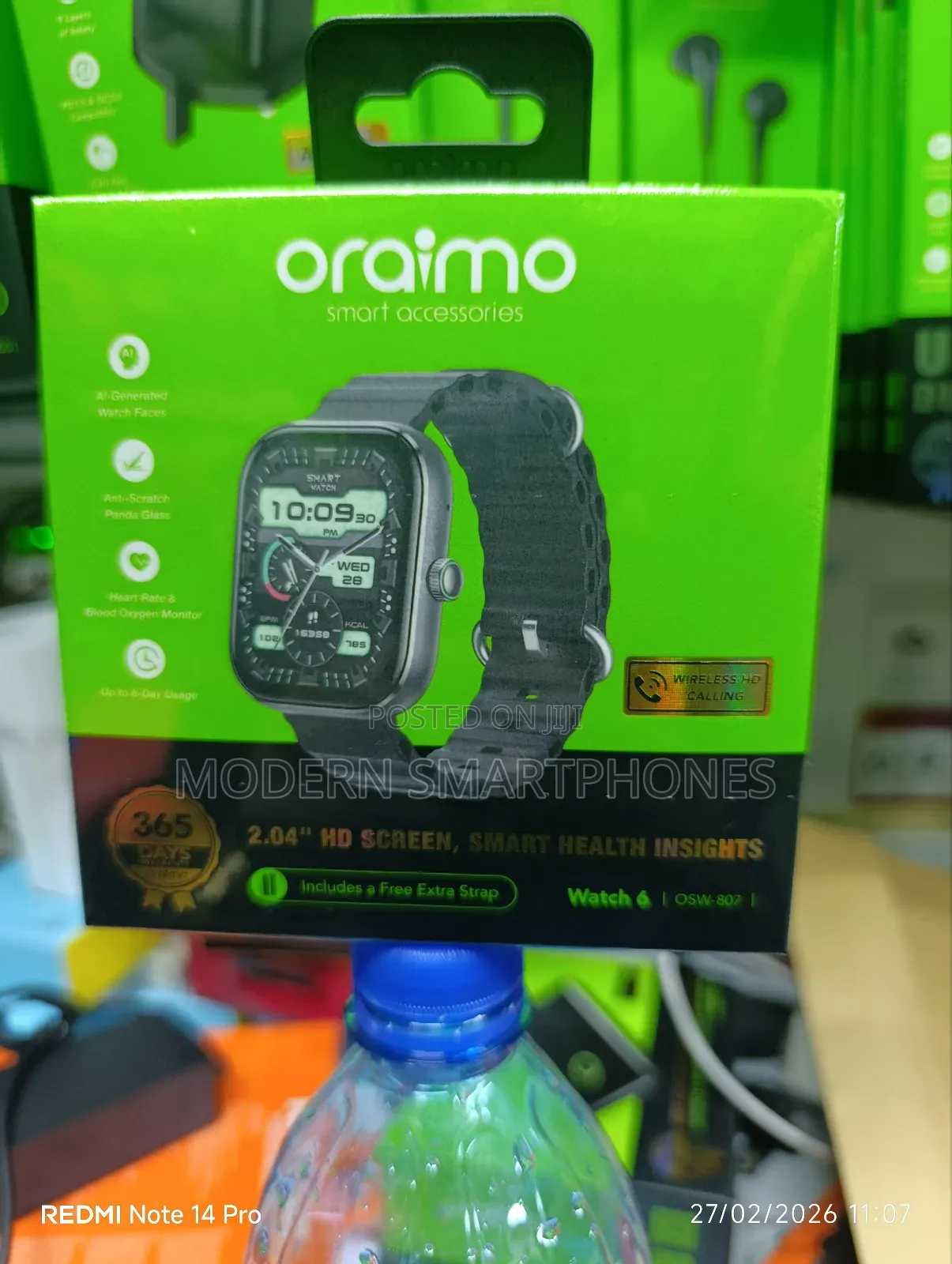 Oraimo Watch 6 2.04" Tft Ip68 Smart Watch
