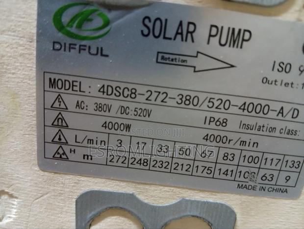 4kw -5hp Difful Solar Submersible Pump - main view