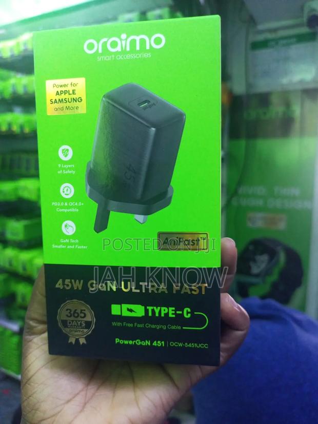 35w Original Oraimo Ultra Fast Charger - main view