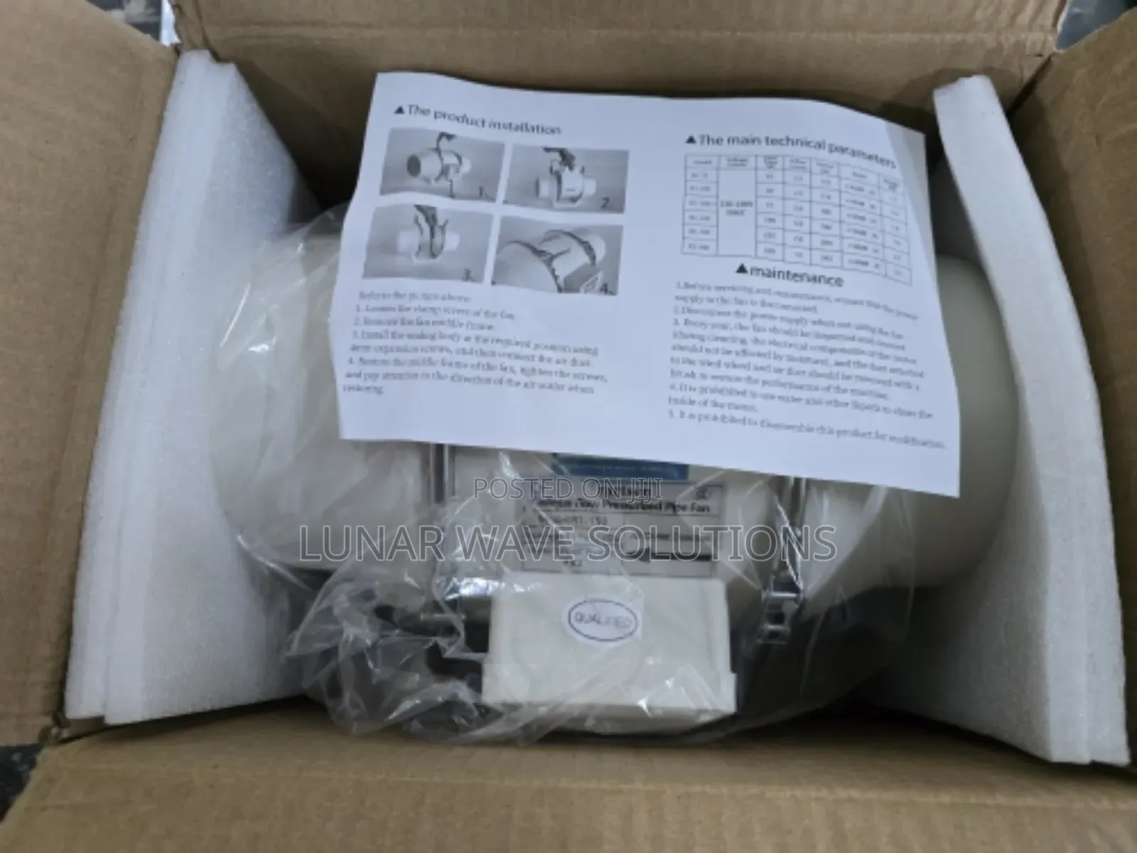 4 Inch Exhaust Fan With Double Speed Remote Control