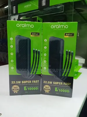 Oraimo Slice Link Pro 22.5w Super Fast 10000mah With Inbuilt Cables