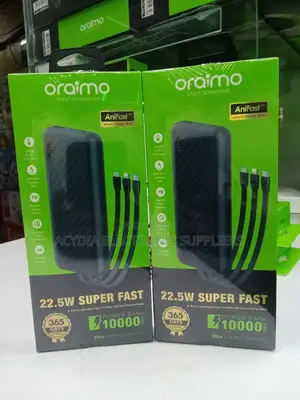 Oraimo Slice Link Pro 22.5w Super Fast 10000mah With Inbuilt Cables