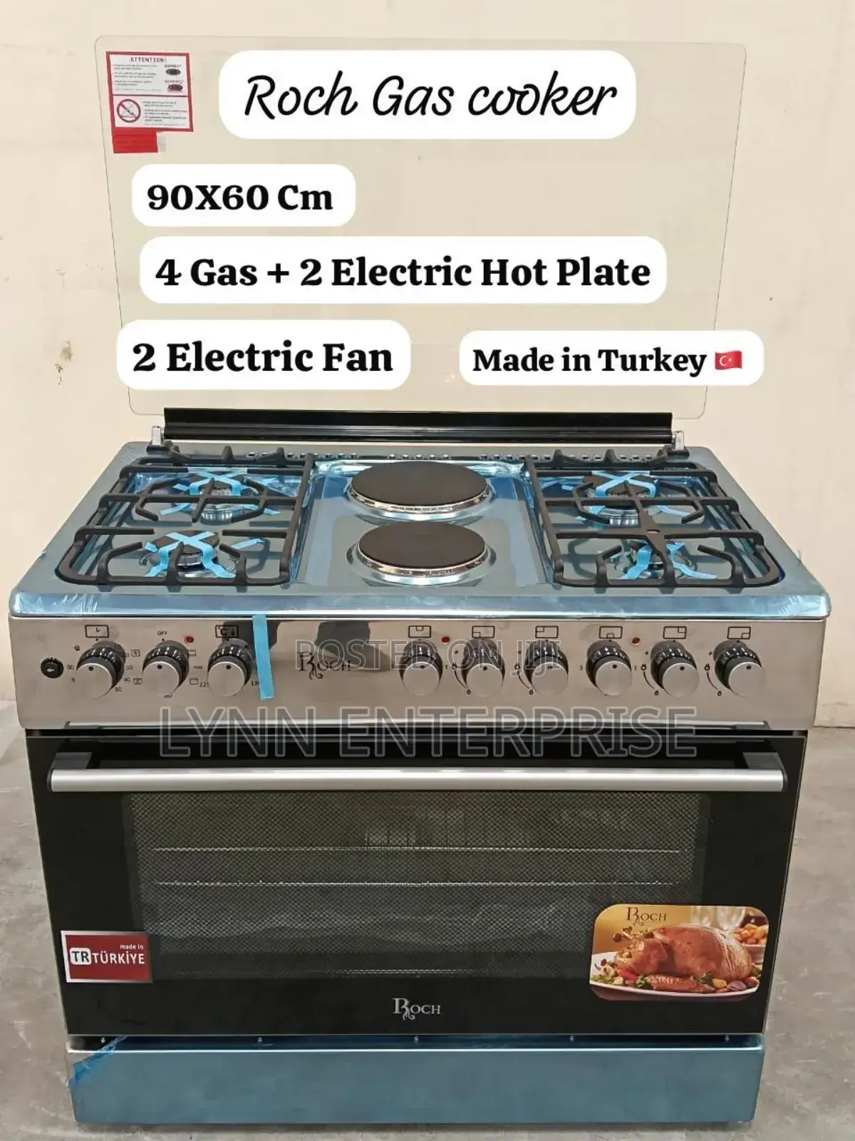 60*90 Roch 4+2 Standing Coooker With Electric Oven