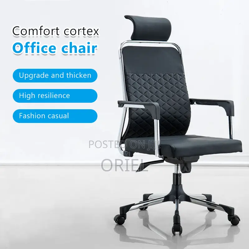 Office Chair : High-Back Faux Leather Office Seat