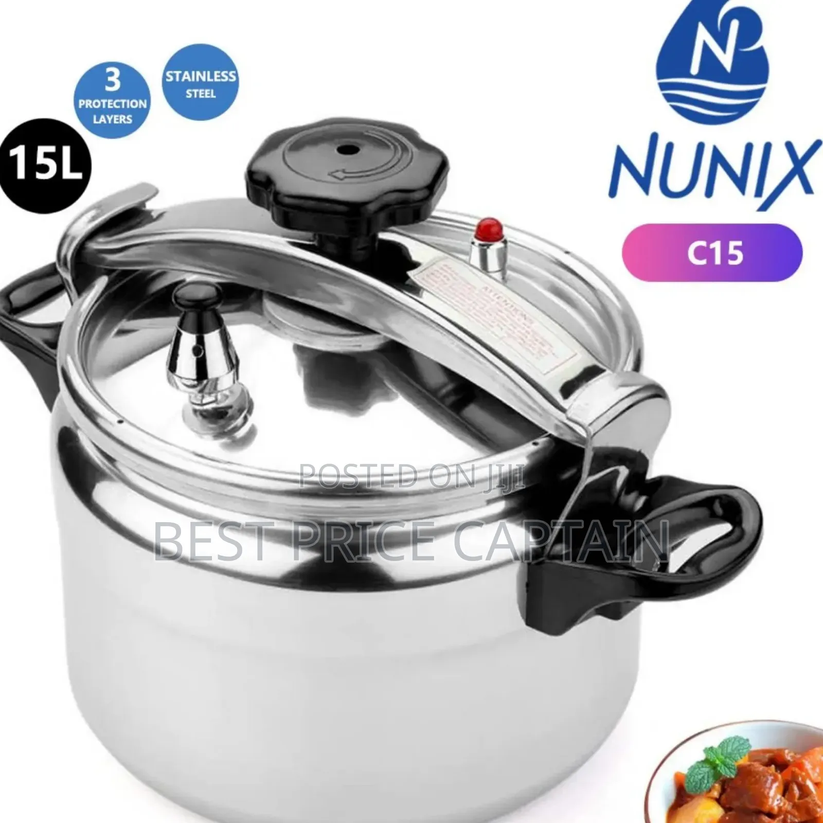 Nunix 15l Manual Pressure Cooker