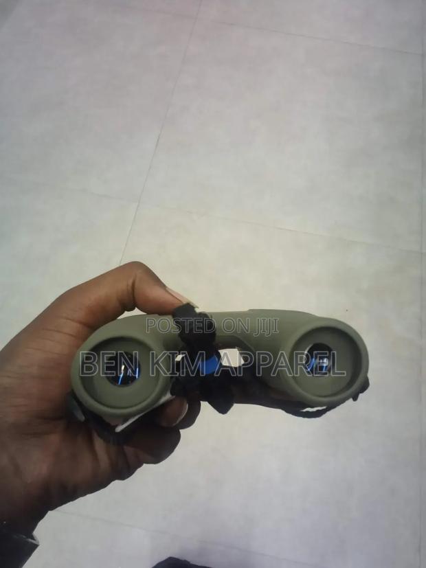 8 × 25 Foldable Pocket Size Fit Binoculars Fixes Focus Orange Green - thumbnail 3