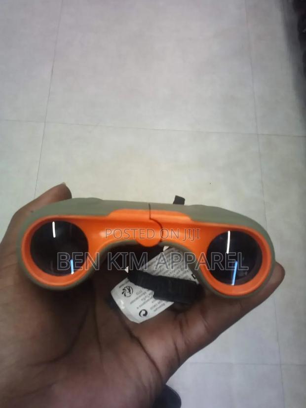 8 × 25 Foldable Pocket Size Fit Binoculars Fixes Focus Orange Green - thumbnail 4