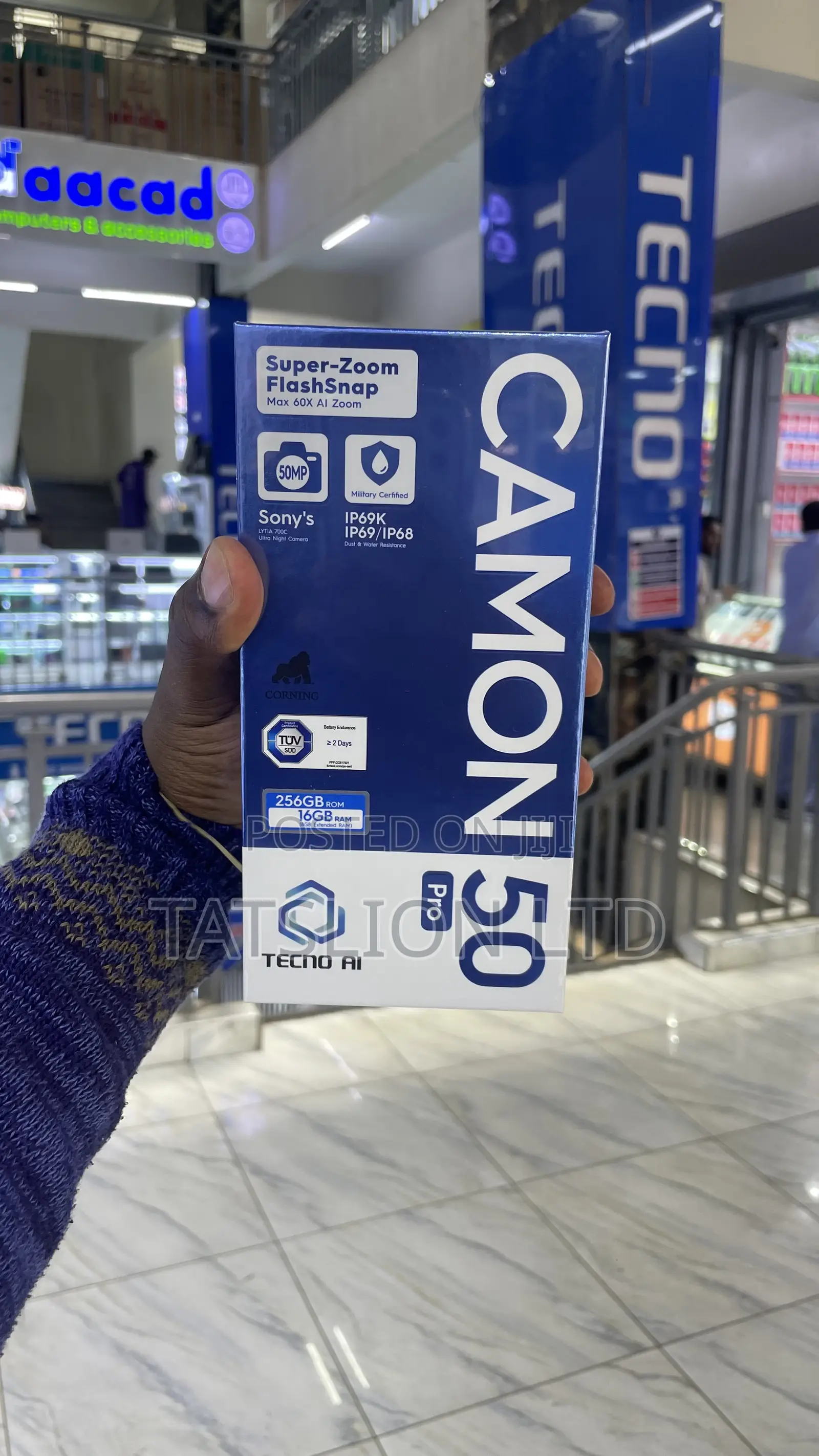New Tecno Camon 50 256 GB Black