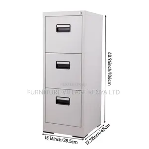 Document Cabinets| 3-drawers Steel Lockable Filing Cabinet