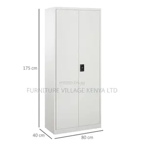 Filing Cabinet Storage Unit 2 Doors 5 Compartments Adjustable Shelf